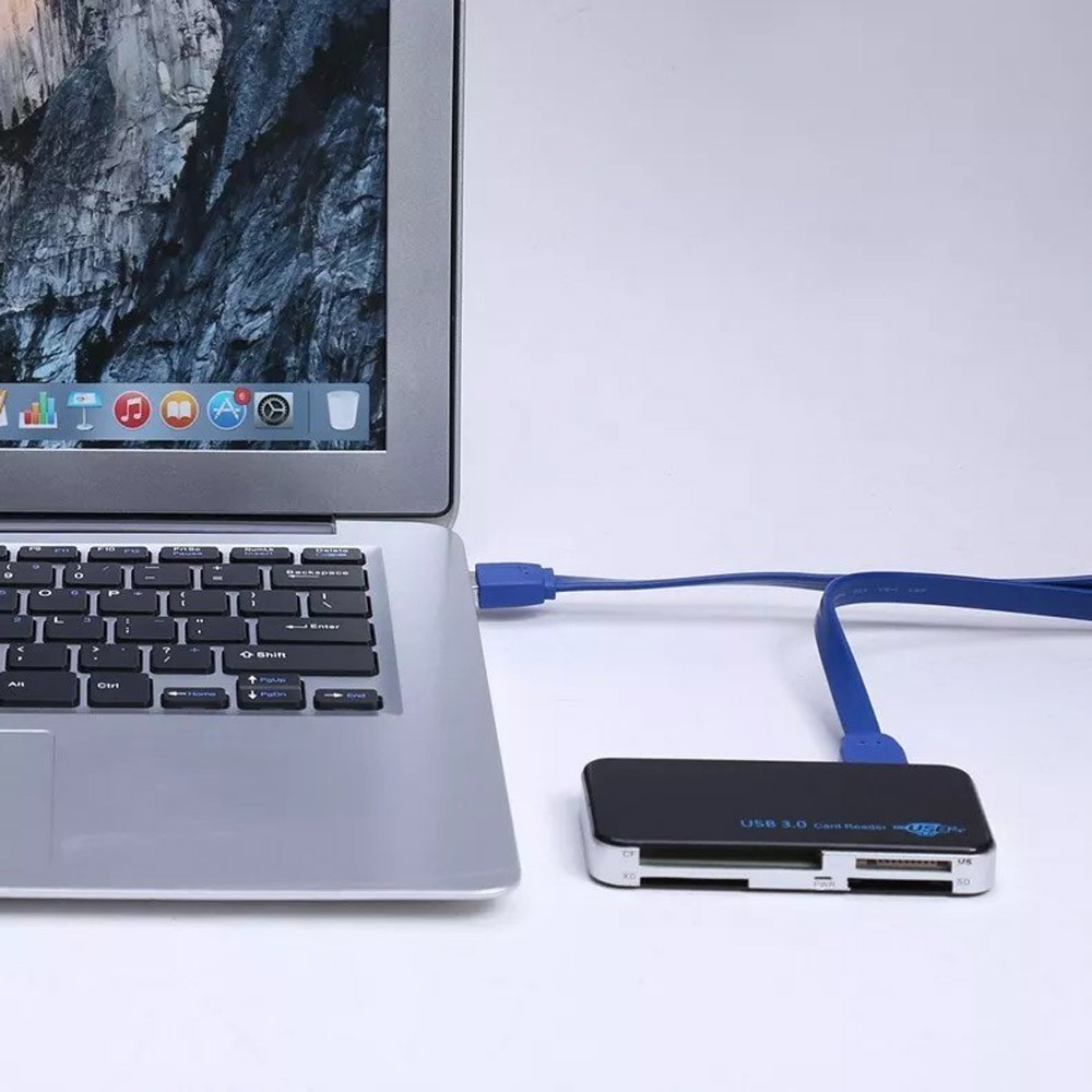 USB 3.0 Memory Card Reader Adapter 5GBPS Fit CF/TF/SD/Micro SD/XD/M2/MS Card US