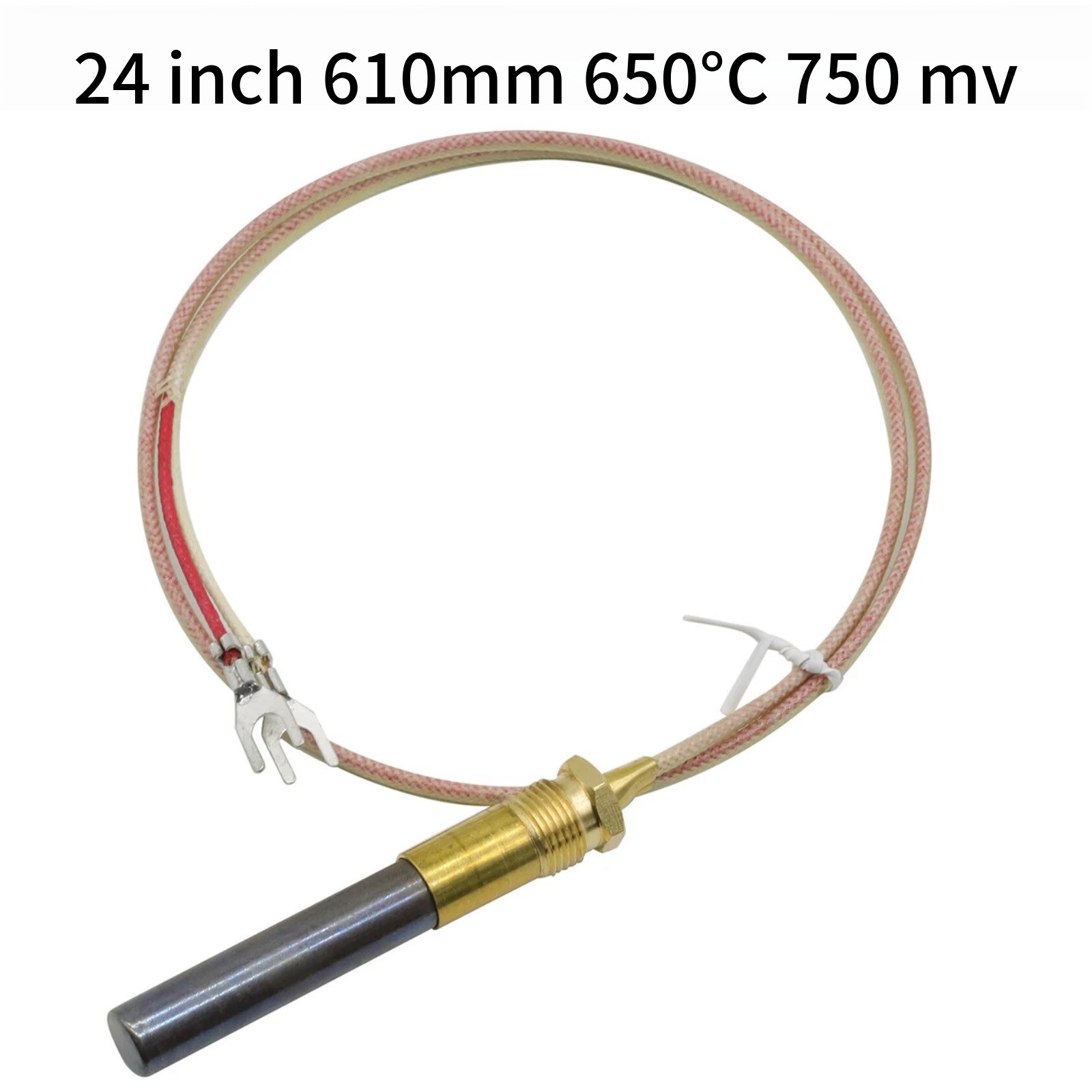 24" 750mv Millivolt Sensor Thermopile for Gas Oven Pilot System Replacement Part