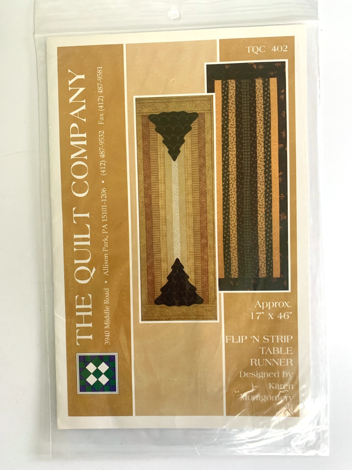 The Quilt Company FLIP N STRIP Table Runner Pattern 17" x 46