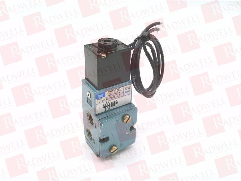 MAC VALVES INC 711C-12-PI-611BA / 711C12PI611BA (BRAND NEW)