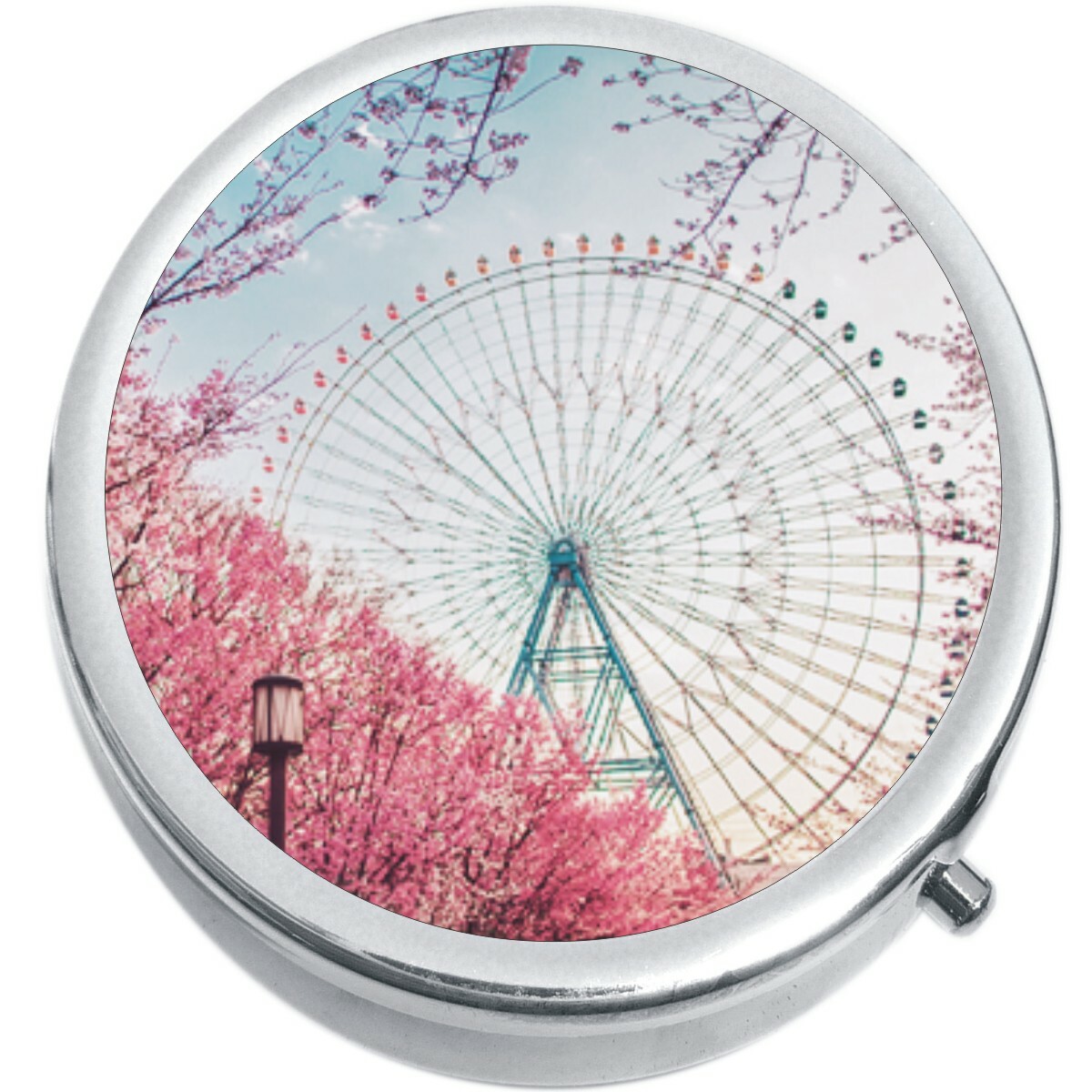 Ferris Wheel Medicine Vitamin Compact Pill Box