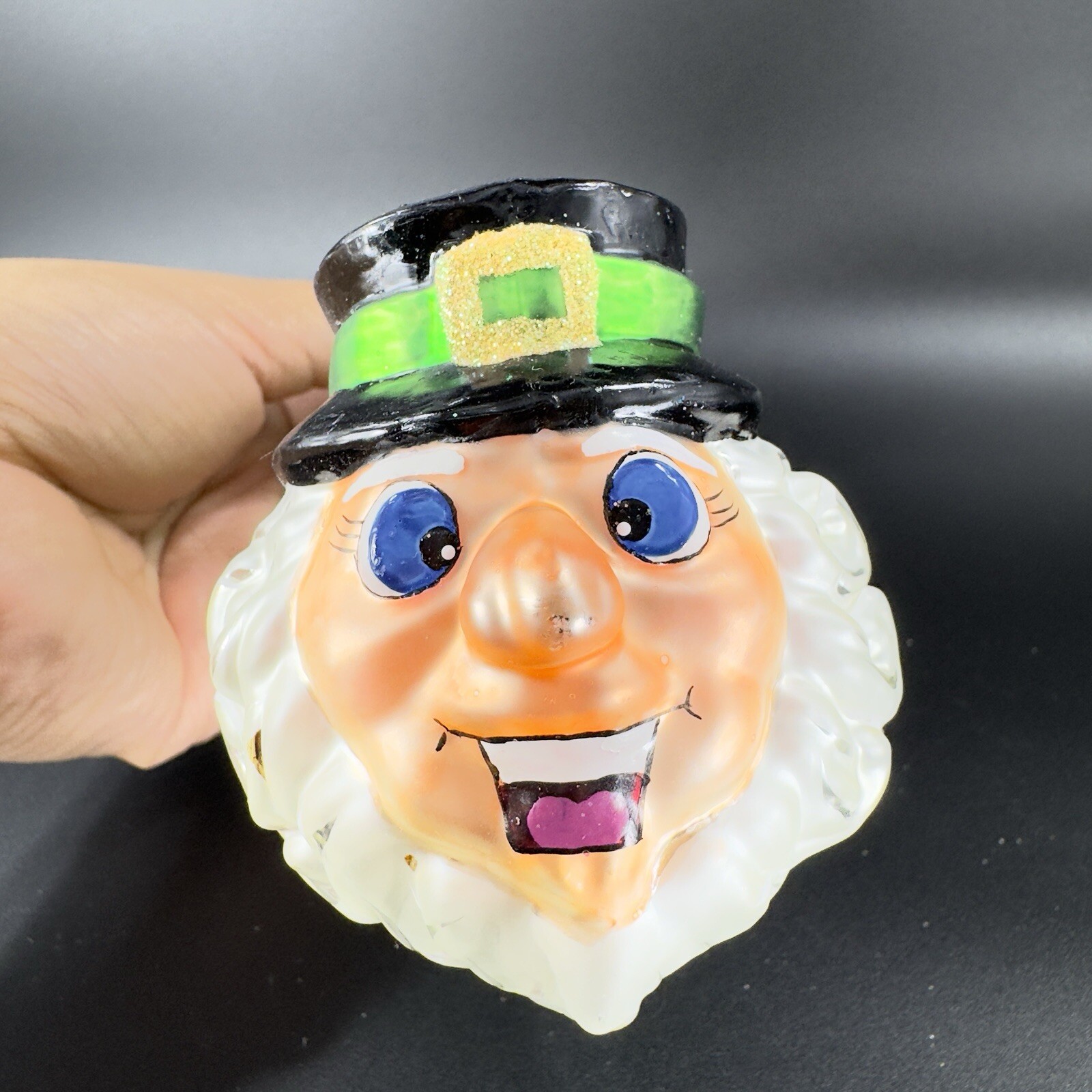 Christopher Radko Lucky Pipe Ornament Leprechaun Irish St Patricks W Sticker