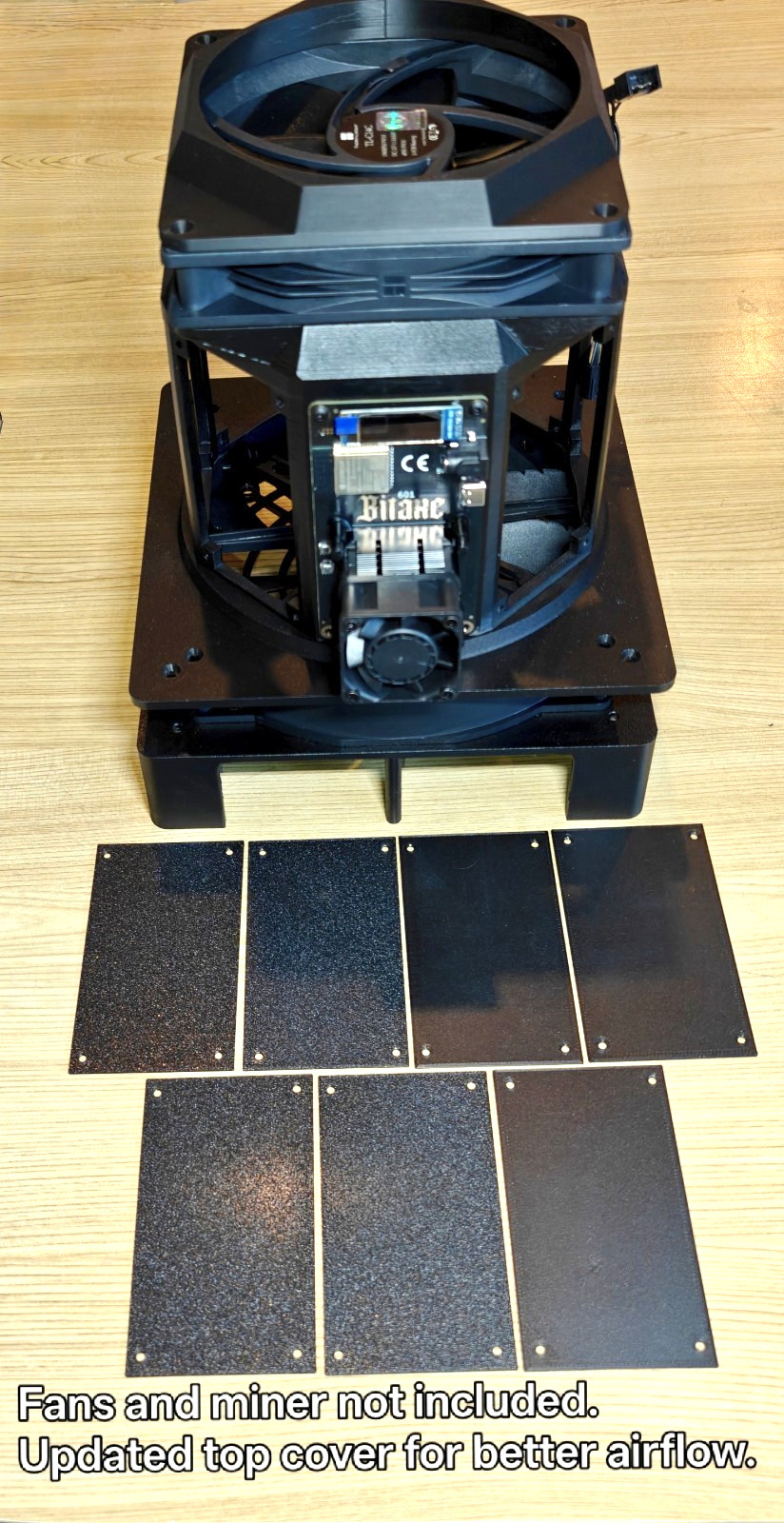 Bitaxe Gamma 601/602 Octogon cooling tower for 8 bitaxe with 200 140mm fan mount