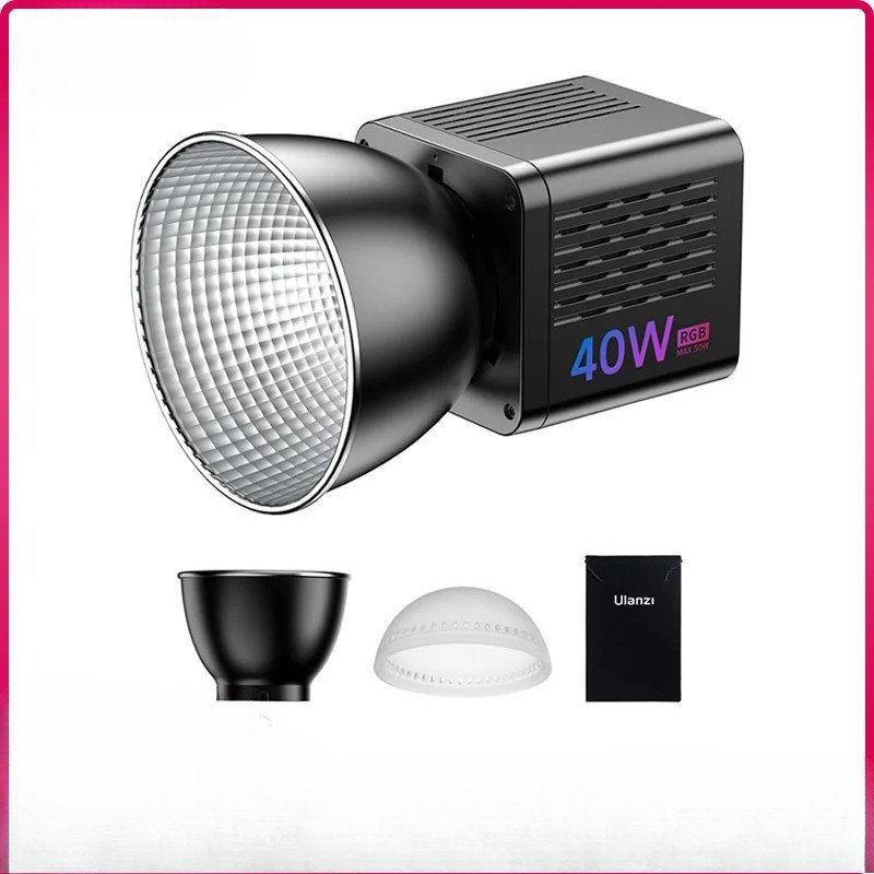 40W RGB Video Light 2500-6500K Bi-color 0-359° RGB COB Light 3400mAh COB Light