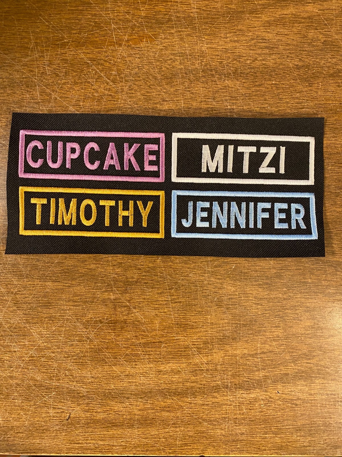 Name Tag Patch - 3x1 or 4x1 Inch - ANY color -Iron on, Sew on, or Hook