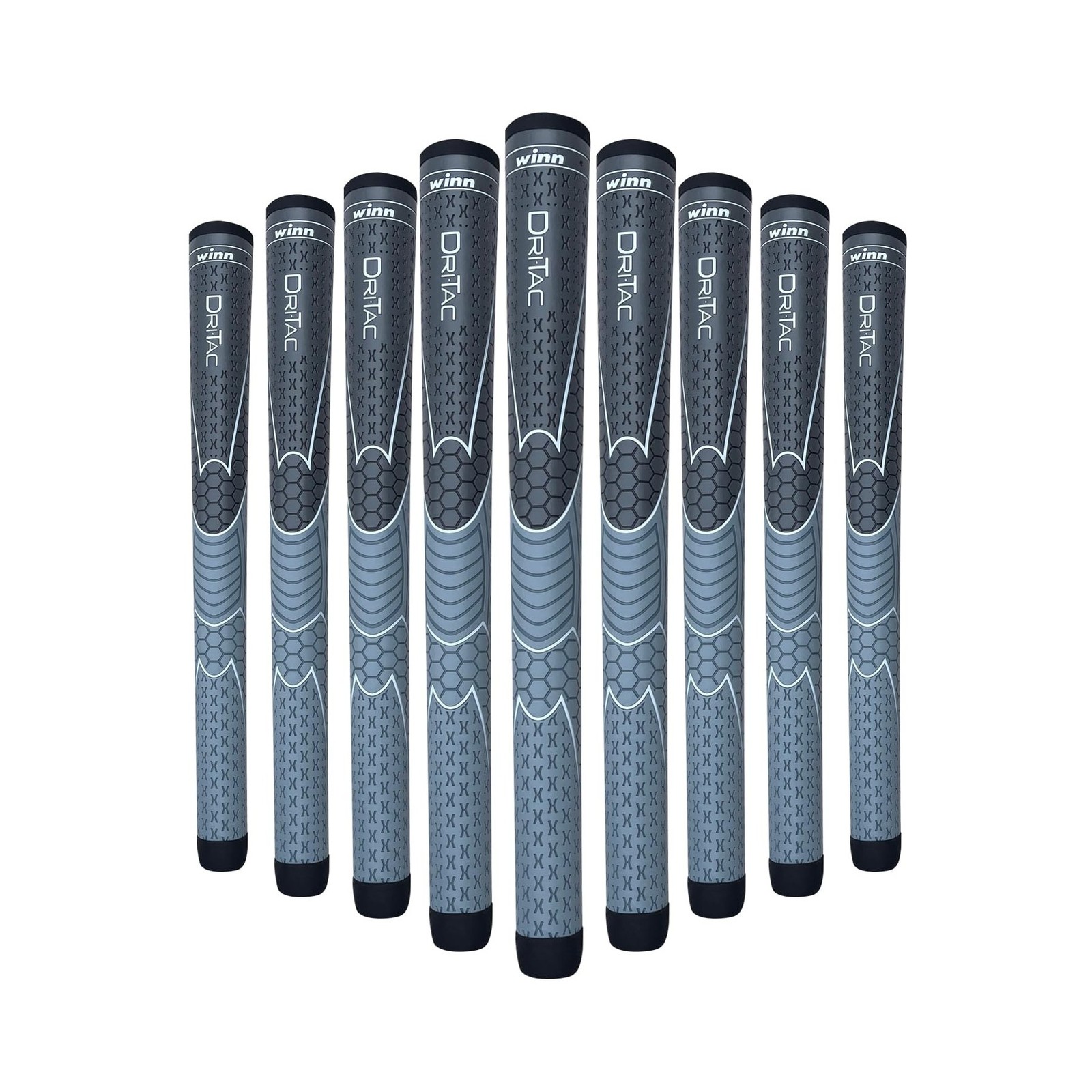WINN TITANUN DRI-TAC OVERSIZE- LATEST SERIES 09 Pieces DarkGrey/SilverGrey Go...