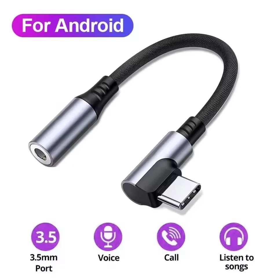 USB Type C to 3.5mm Aux Adapter Audio Cable For iPhone 17 16 15 Samsung