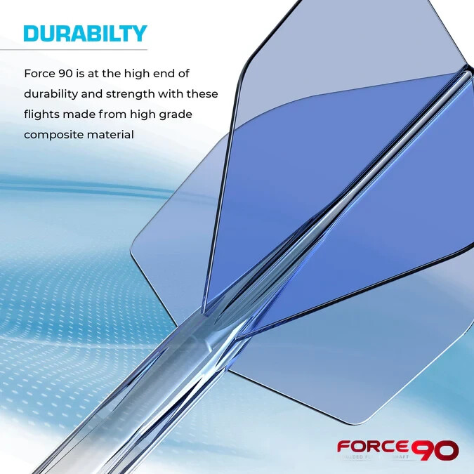 GRADIENT BLUE MEDIUM NO2 MISSION FORCE 90 1 PIECE MOLDED SHAFT & FLIGHT