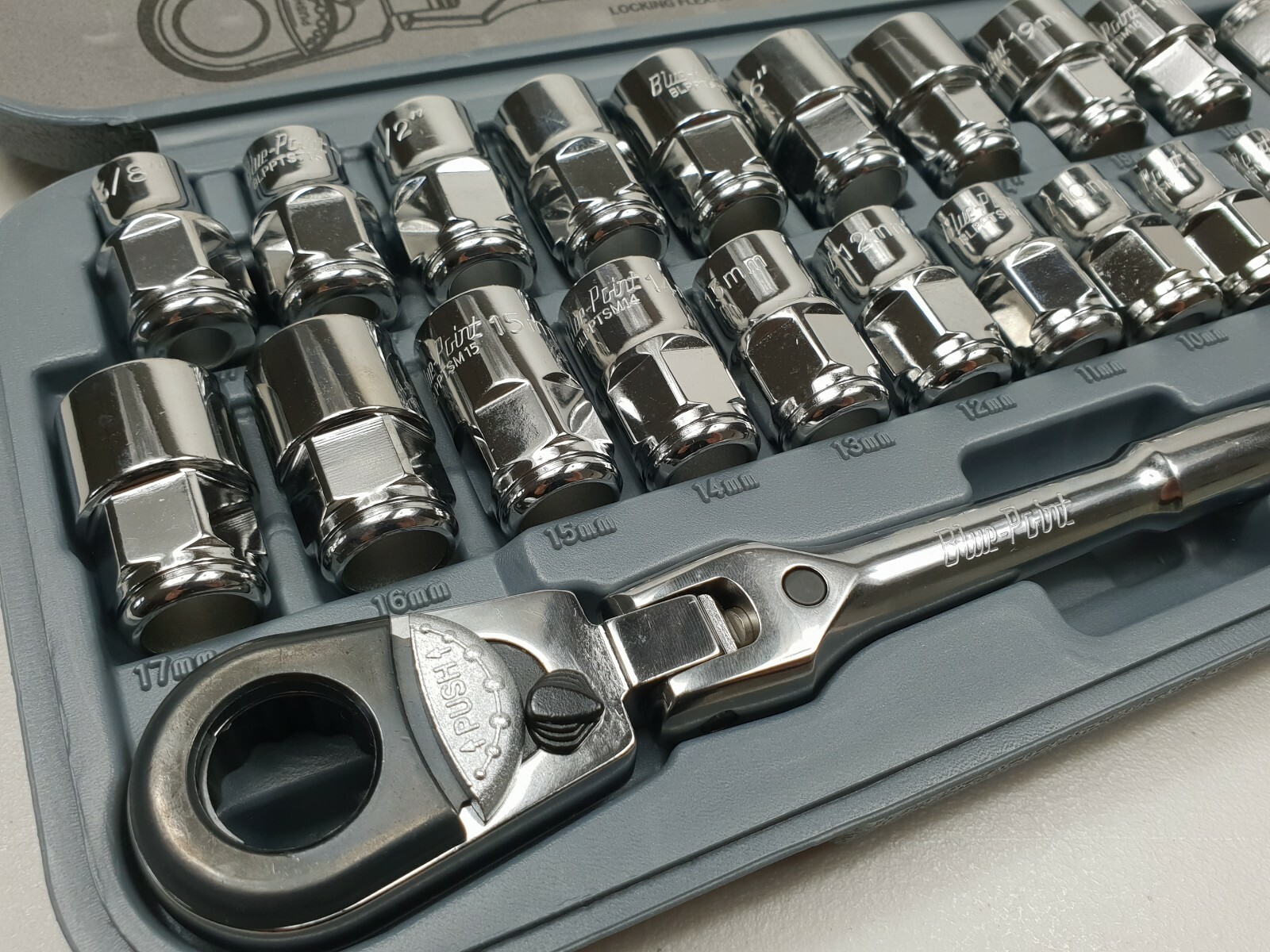 Blue Point 22pc 3/8" PASS THRU Socket Set - As sold by Snap On.