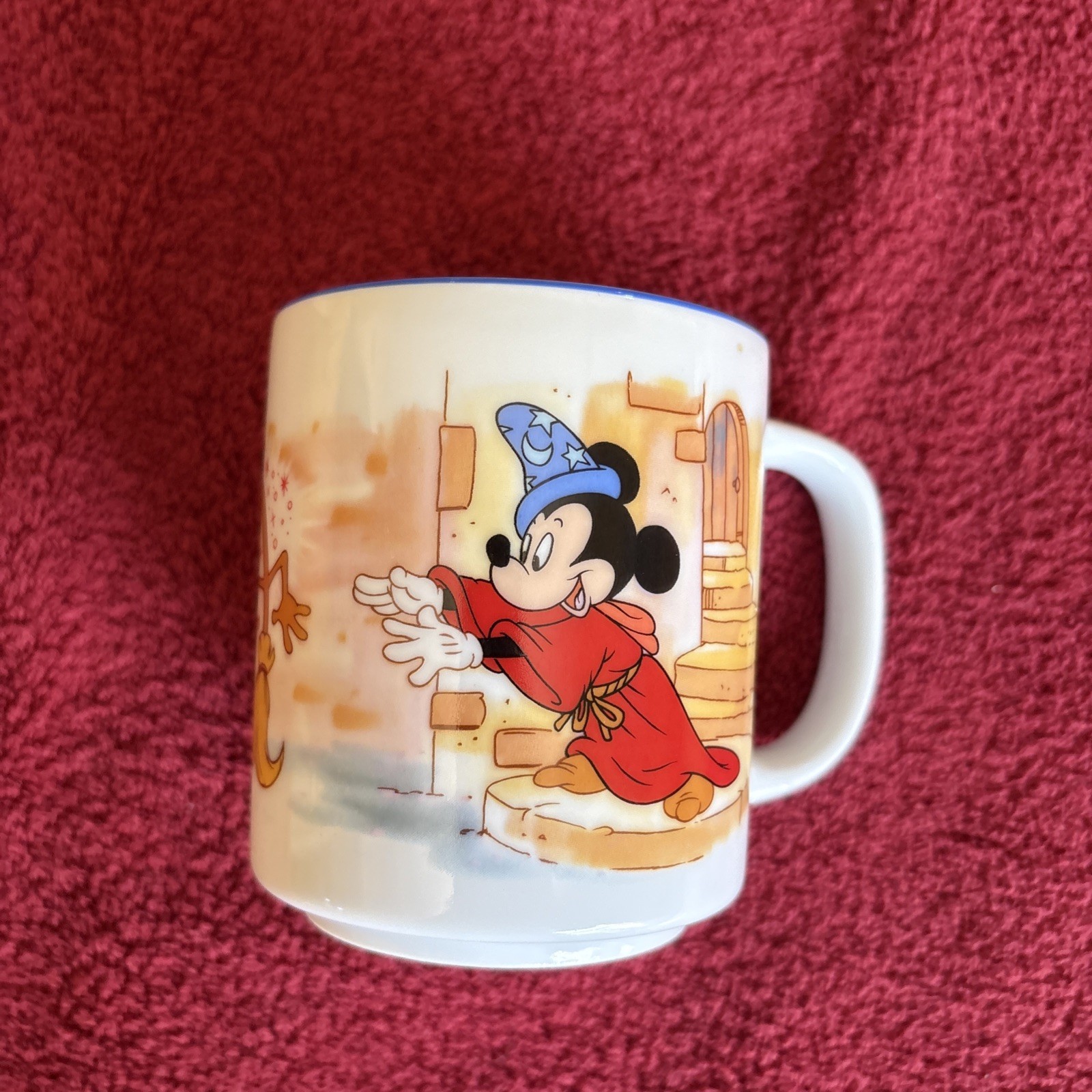 Disney Vintage Mickey Mouse Mug Sorcerer's Apprentice Fantasia Made in Japan