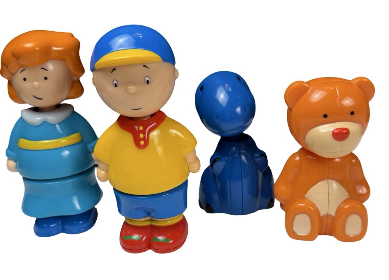 Caillou PBS Kids Build A Figure Pop Apart Snap Play Figures 2006 Famosa Lot Of 4