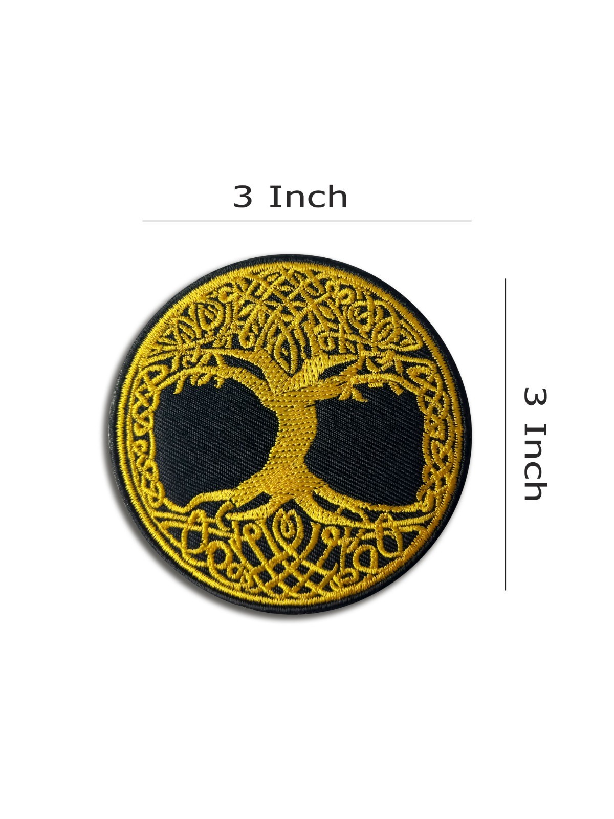 Tree of Life - Yellow - Embroidered Patch 3" - Hook and Loop - Tactical Patch