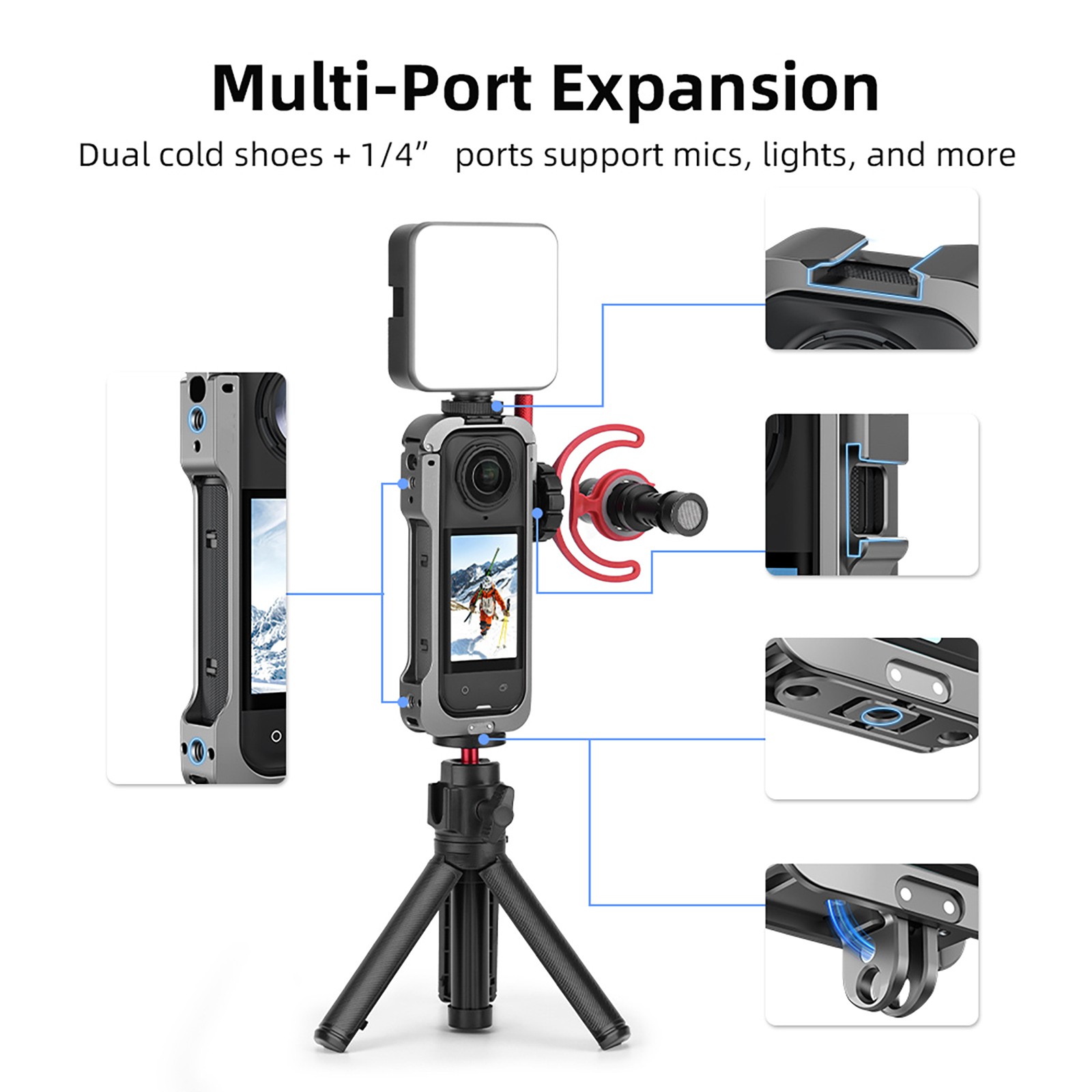 Protective Frame Kit with Lens Cap For Insta360 X5 Camera Accessories aq