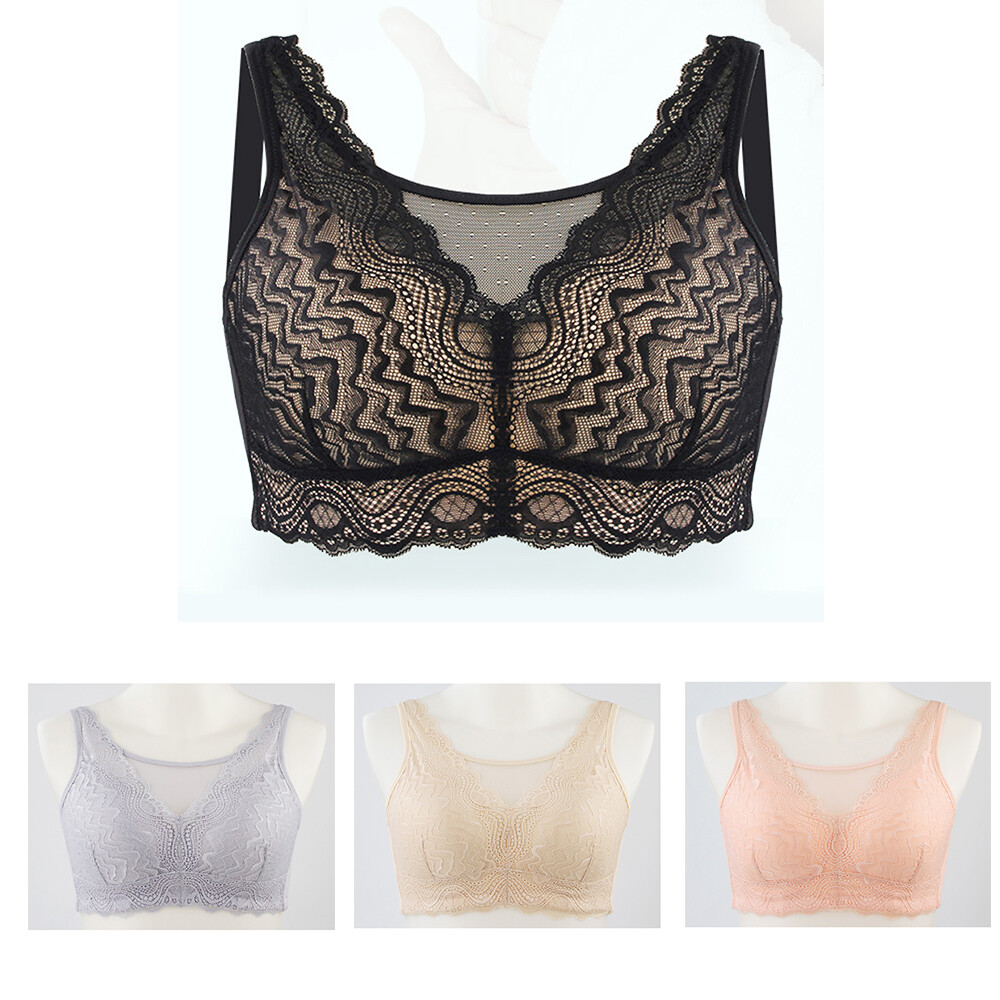 Sexy Lace Pocket Bra for Silicone Breast Insert Mastectomy Prosthesis Wireless