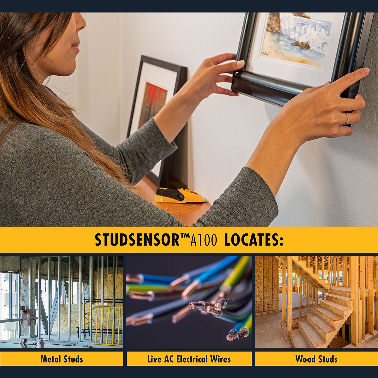 Escaner De Pared Studsensor A100 Y Localizador De Vigas De Ubicacion De Cent...