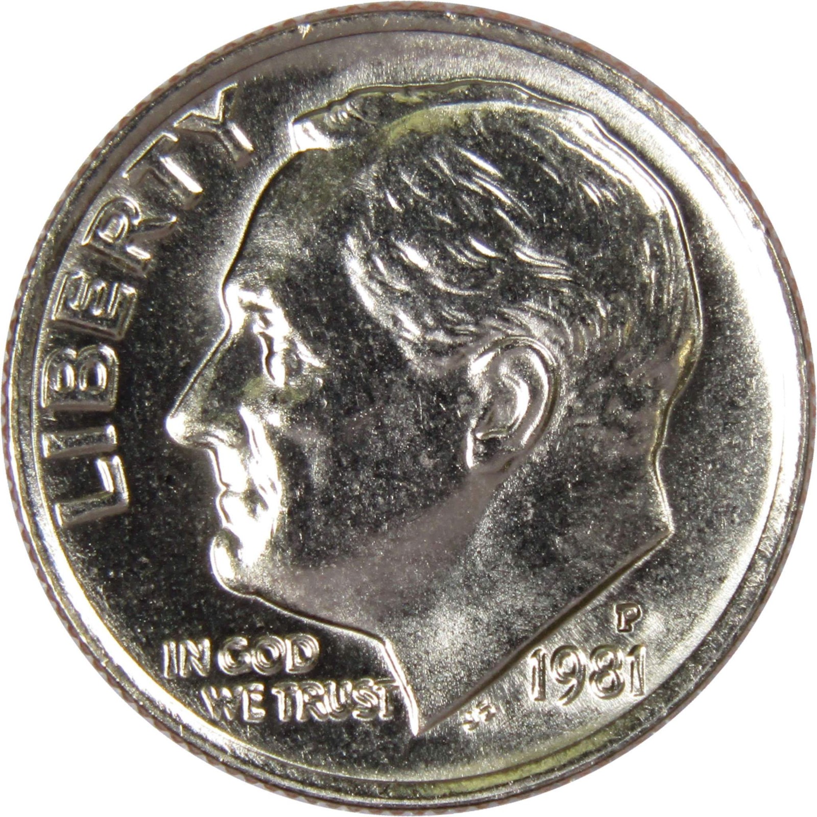 1981 P Roosevelt Dime Clad Uncirculated Mint State 10c Coin