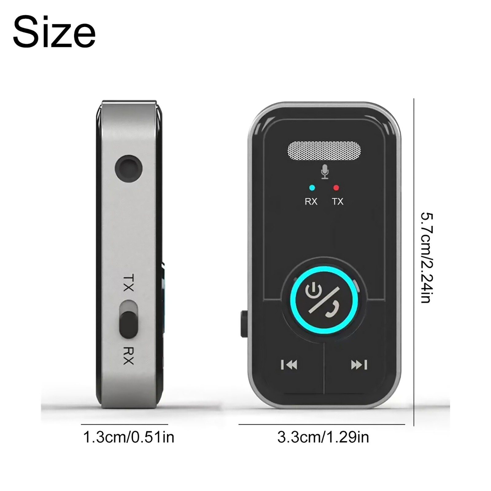 USB Wireless Bluetooth 5.3 Transmitter Receiver 3.5mm 2in1 Audio Adapter Aux Car