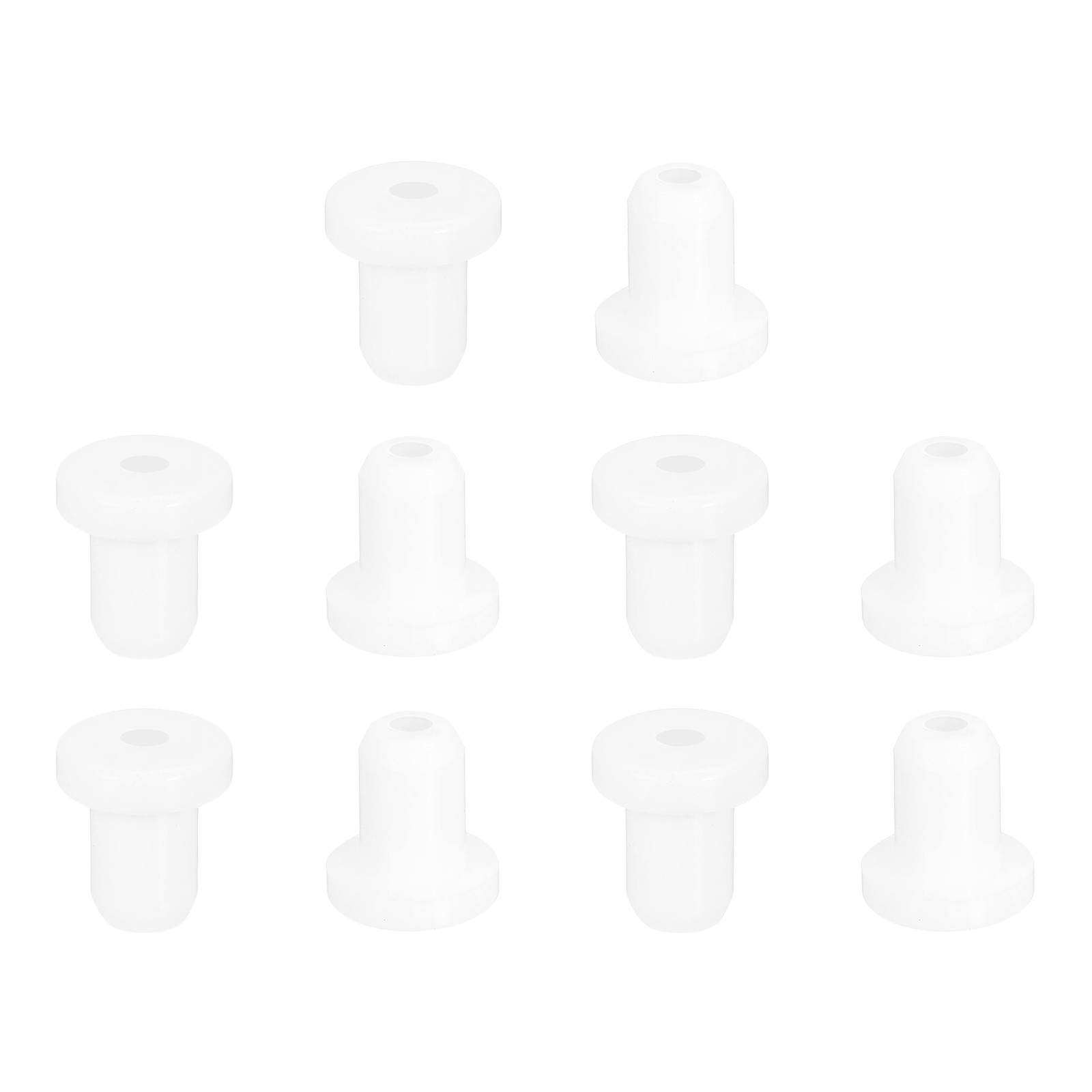 38Pcs Rubber Grommets 4mm Drill Hole, 2mm ID White Hole Plug Grommet