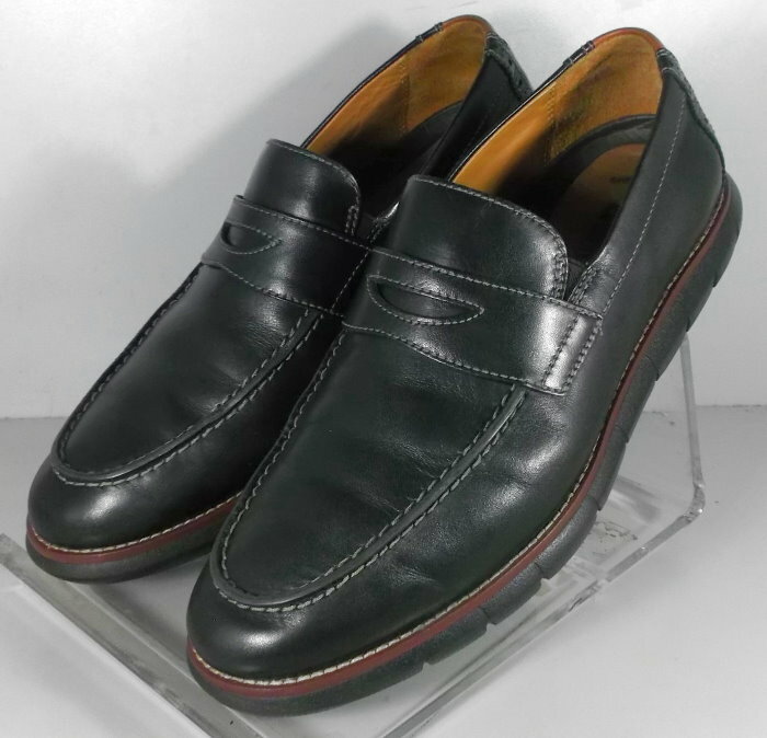 204641 MS50 HOLDEN PENNY MEN'S SHOES SIZE 9 M BLACK LEATHER JOHNSTON & MURPHY
