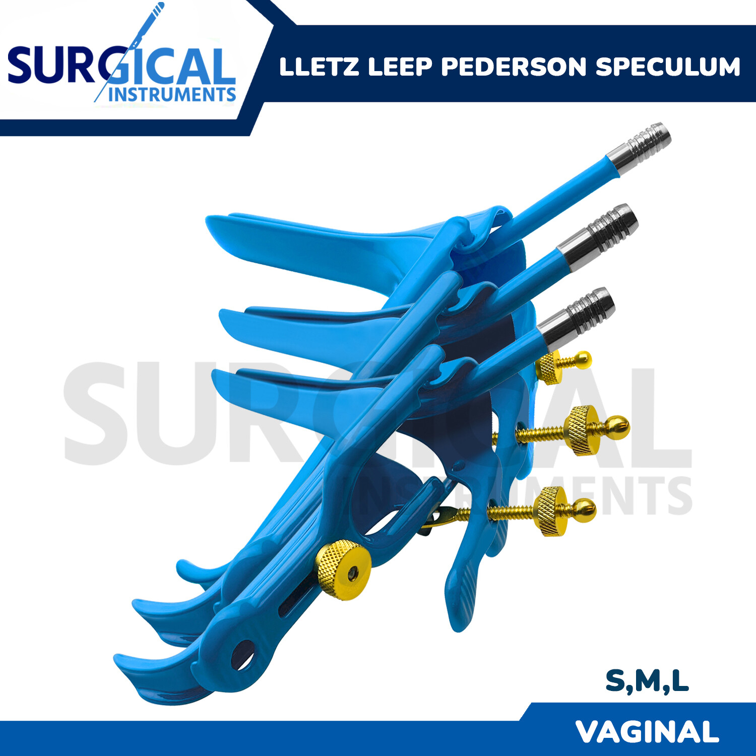 3 Pcs Blue Coated LLETZ LEEP Pederson Vaginal Speculum OB/GYN German Grade