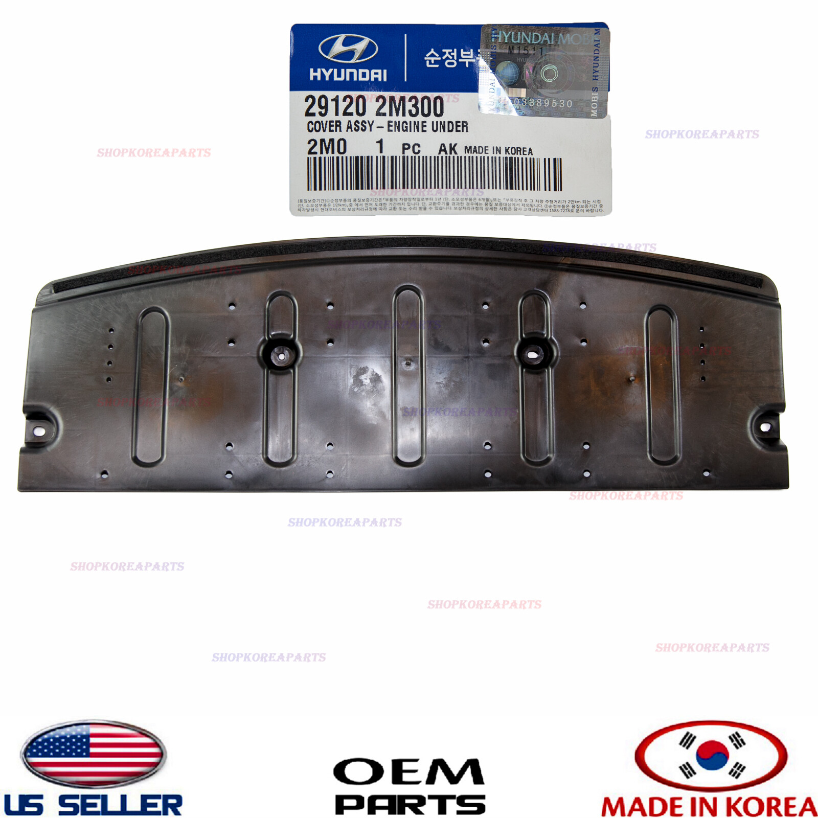 Genuine OEM Engine Under Cover Splash Shield Set 2pcs 2013–17 Genesis Coupe 3.8L