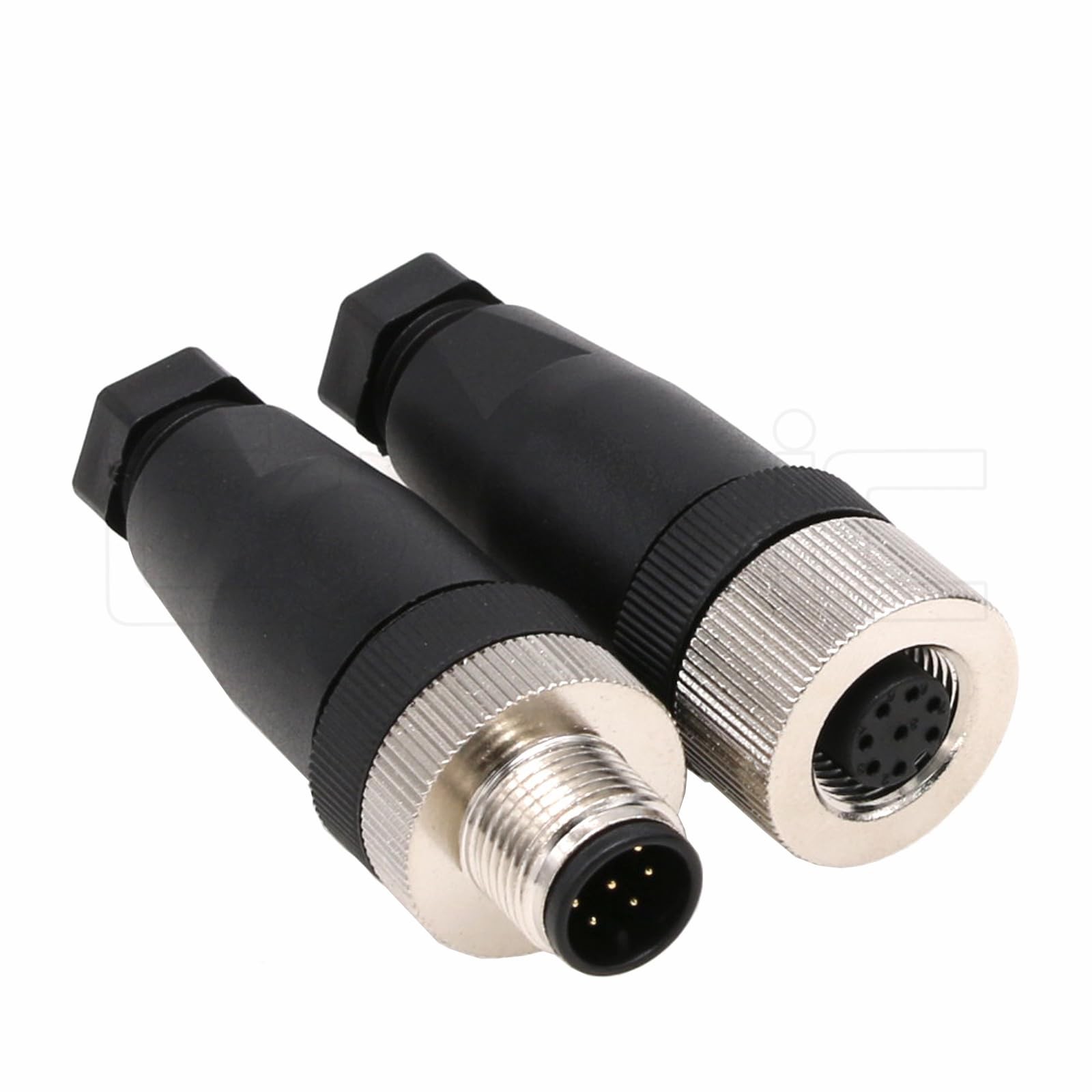 M12 8 Pin Male  Female A Code Sensor Aviation Plug Industrial Circular Connec...