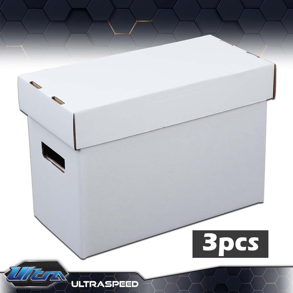 3PCS Short Comic Book Storage Boxes Holds 150 175 Stackable Archival Cardboard