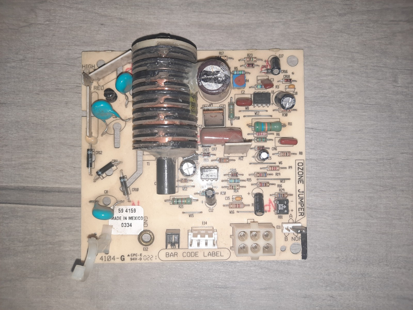 High Voltage Control Board 594159 0334 4104-G  (9557) A3 AM