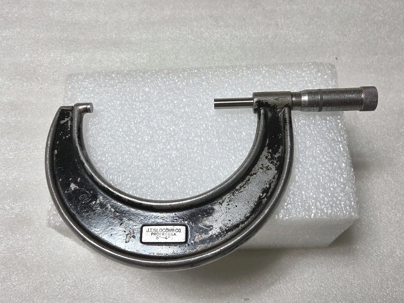 VINTAGE J.T. SLOCOMB Co. 3- 4" Outside Micrometer - .001 Graduation  Made In USA