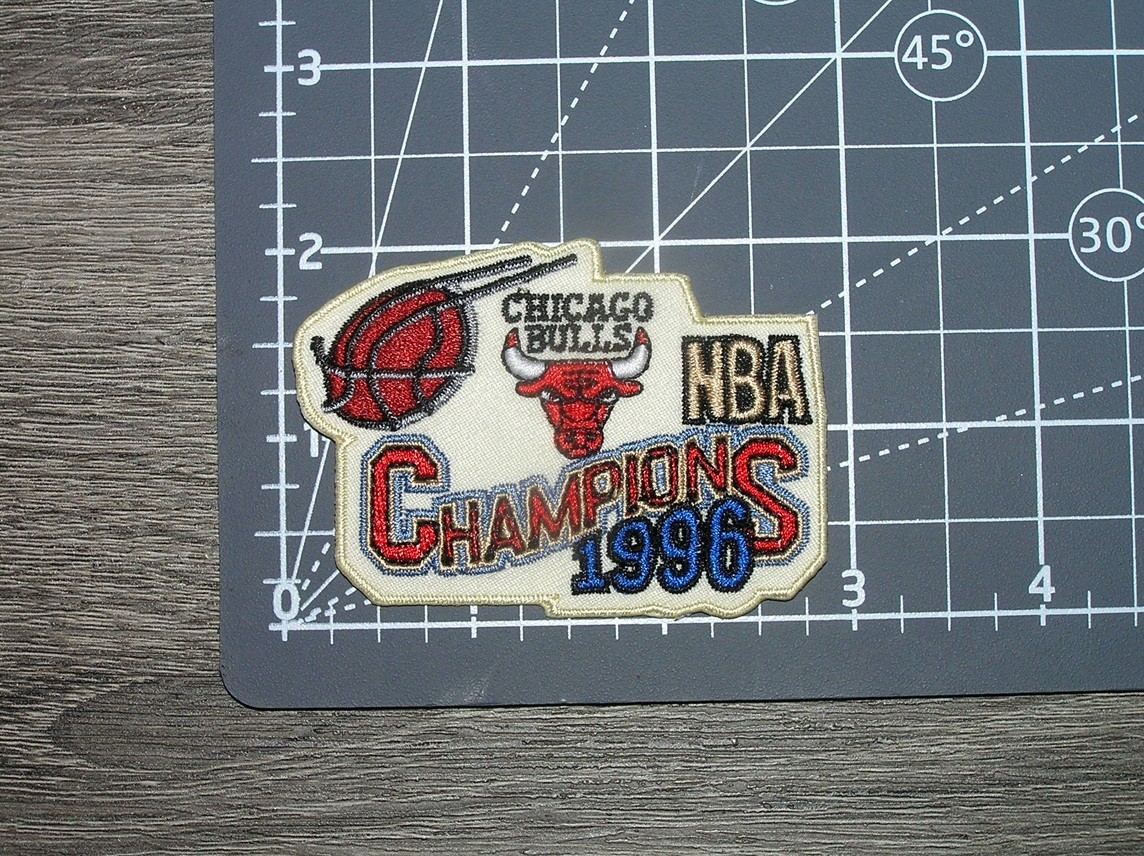 1996 NBA Champions Chicago Bulls Embroidered Iron On Patch 2.75" x 2"