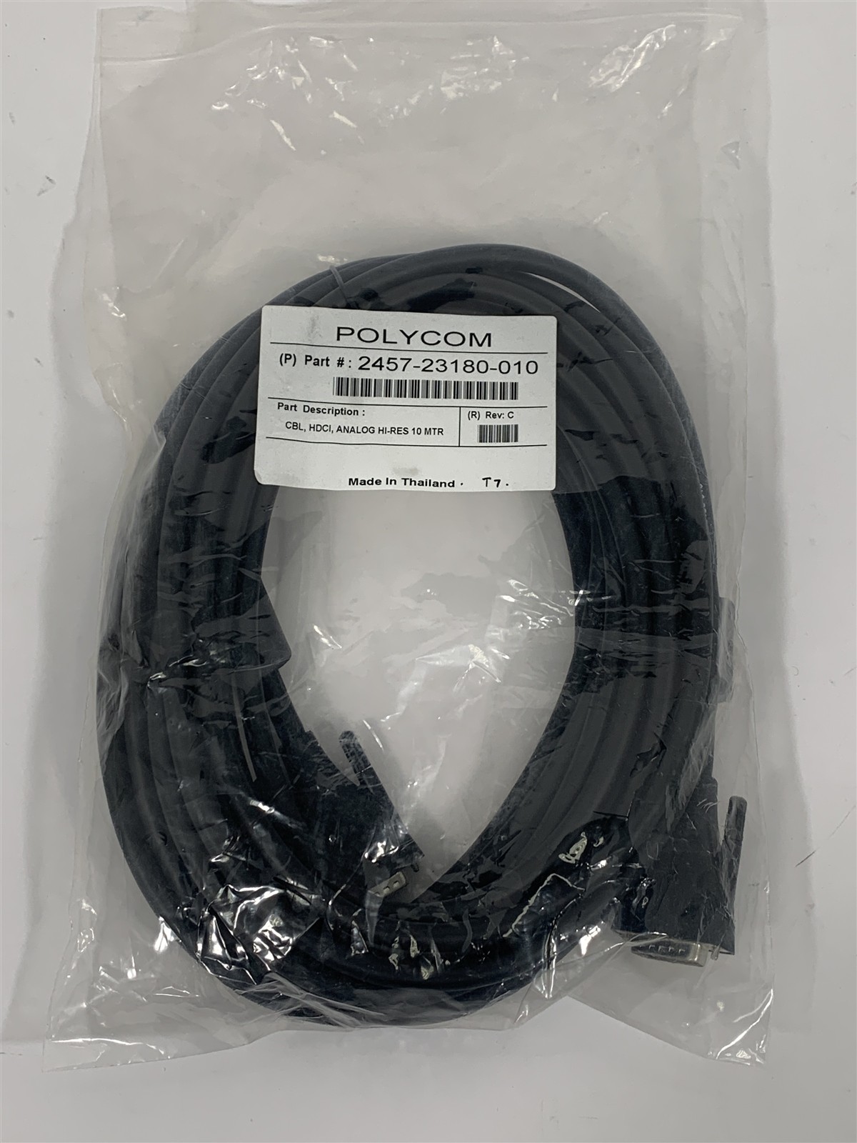 NEW Polycom Analog Hi-Resolution 10m HDCI Cable 2457-23180-010 for Eagle Eye