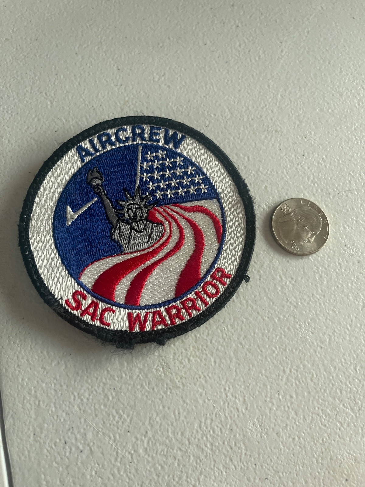 US military patch USAF air crew SAC warrior tear off