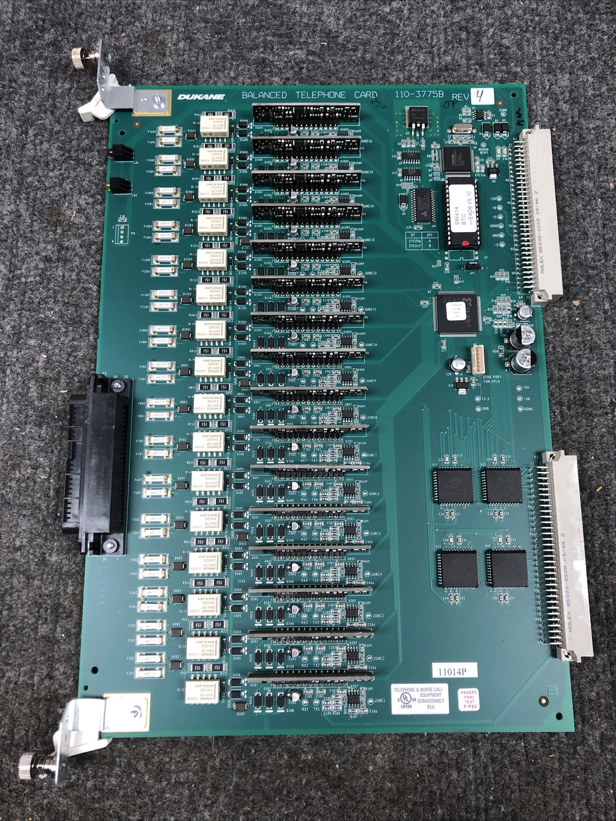 Dukane 110-3775B Rev 4 Balanced Telephone Card 16 Ports StarCall Intercom
