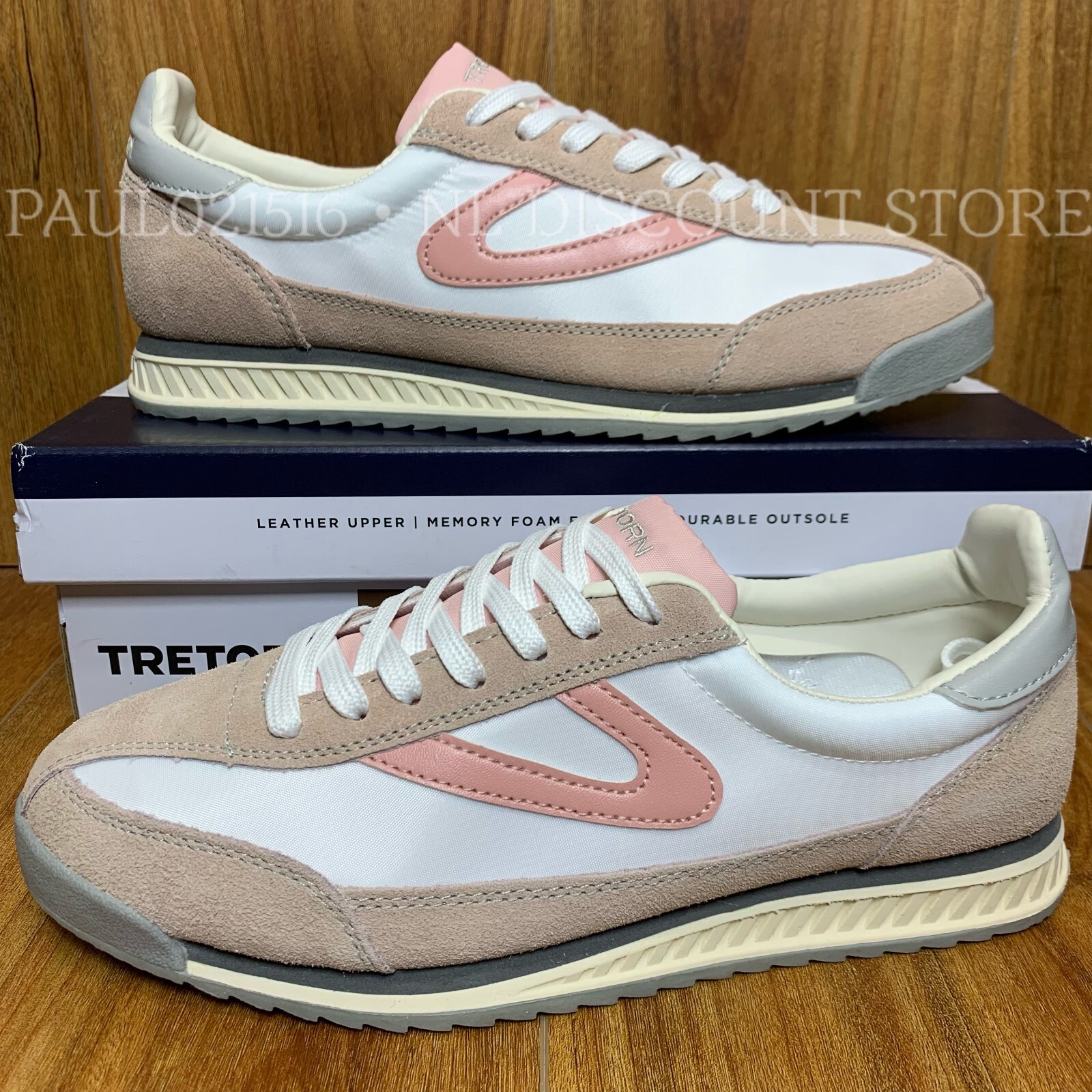 TRETORN Women's Rawlins Retro Sneaker Shoes ~ Blush ~ Various Sizes