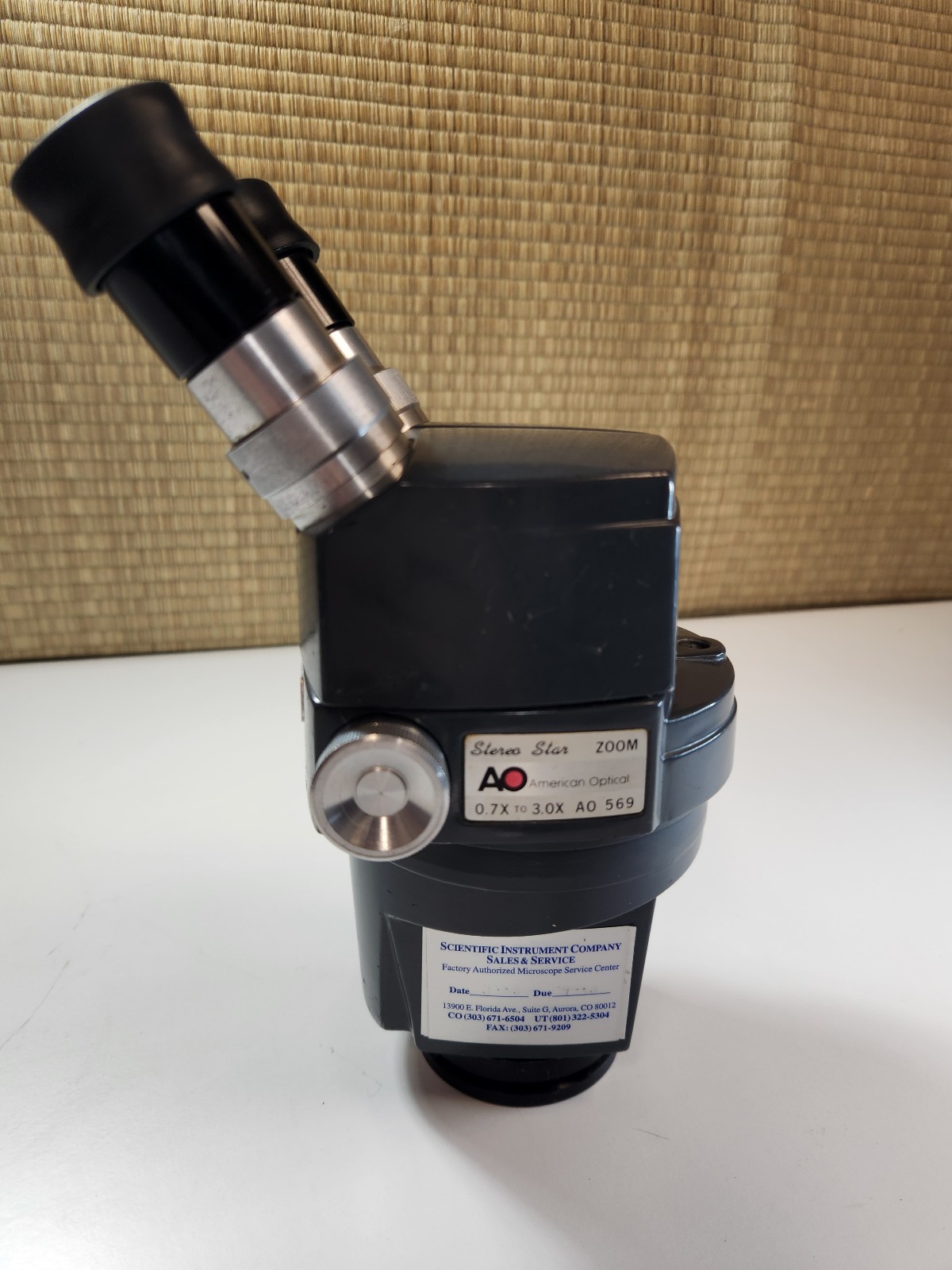 American Optical AO 569 Stereo Star Zoom Microscope 0.7x-3.0x ~