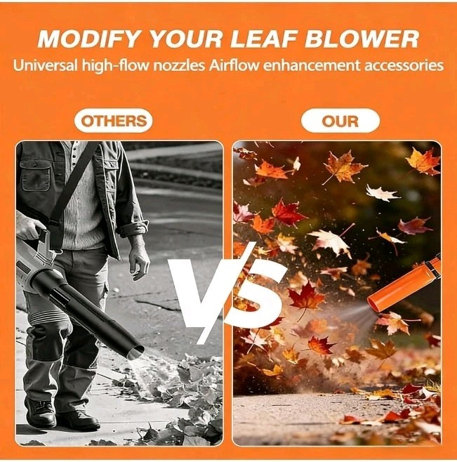 2 Pack Leaf Blower Air Booster, Universal High-Speed Cyclone Nozzle...
