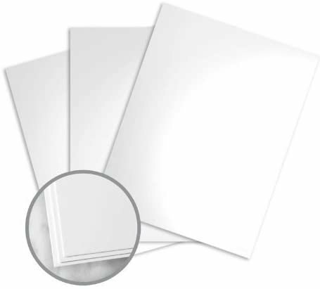 White Carolina Glossy Cover Stock, 12Pt (280gsm), Double Sided Gloss, 50 Sheets