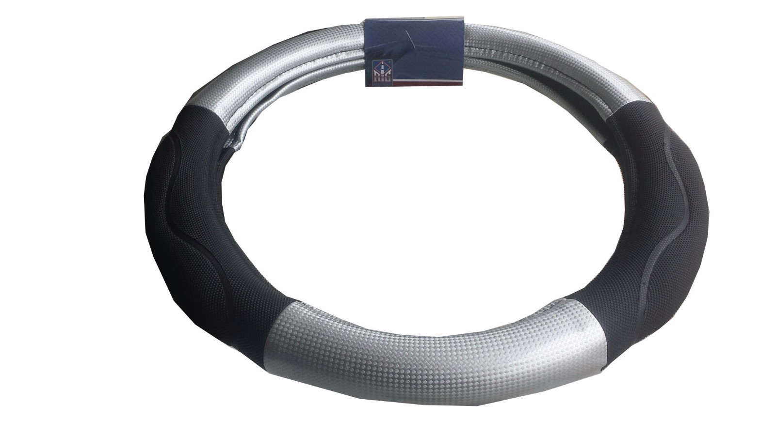 18"  CARBON FIBER w/ BLACK Trim (Deluxe) Steering Wheel Cover - Semi Trucks