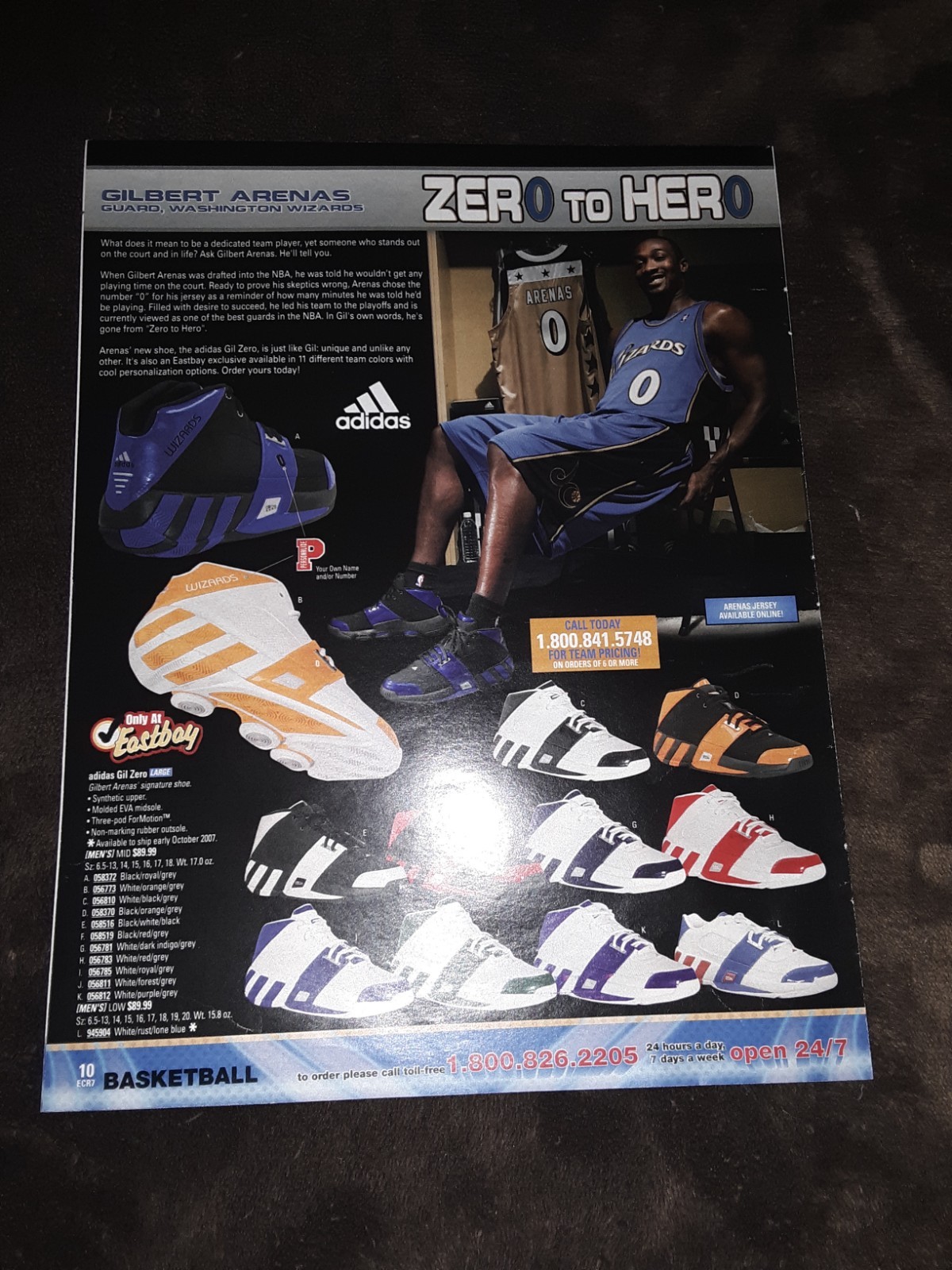 Vintage Gilbert Arenas Basketball Shoe Ad