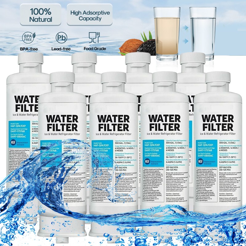 1/2/4/6/8Pack DA97-17376B Replacement for Samsung Refrigerator Water Ice Filter