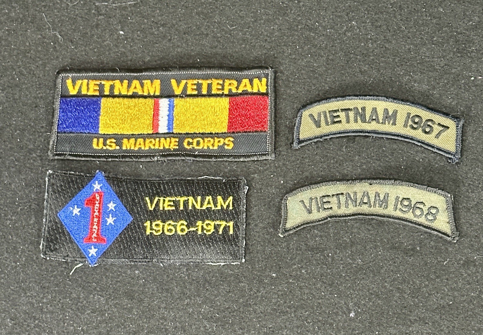 4 Vietnam Veteran Patches 1967 1968 ROCKER US Marines VTG