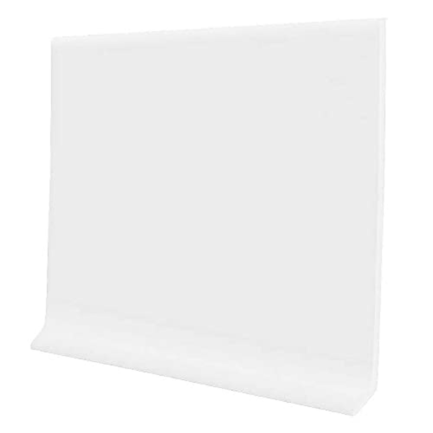 Proflex White Vinyl Wall Trim 4 inch X 20 ft - Flexible Peel and Stick Wall B...