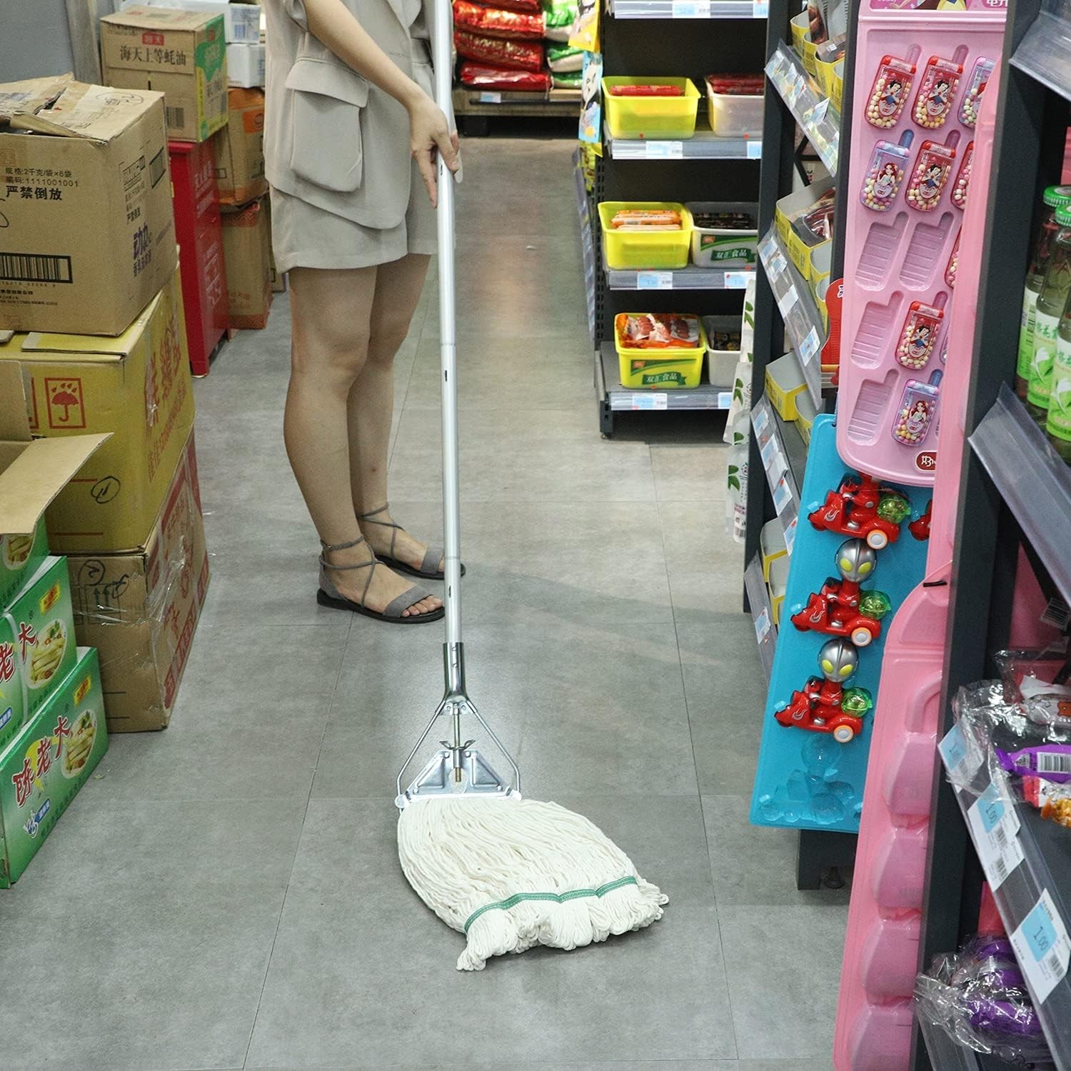 OFO Loop-End String Mop with Extra Head Replacement - Heavy Duty Commercial I...
