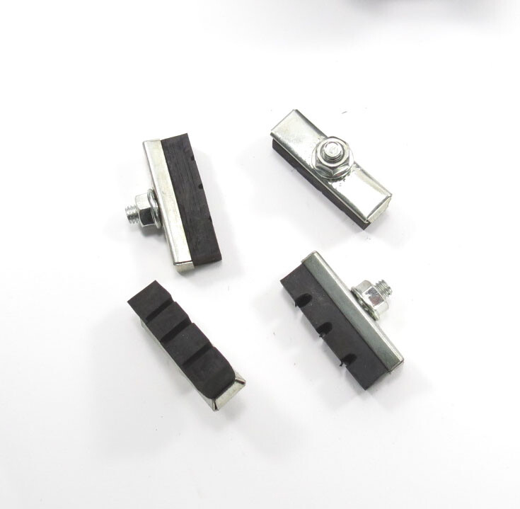 2 Pairs High Grade Cycling Bicycle Bike Bolt On Brake Pads 39mm Rubber Shoes Pad
