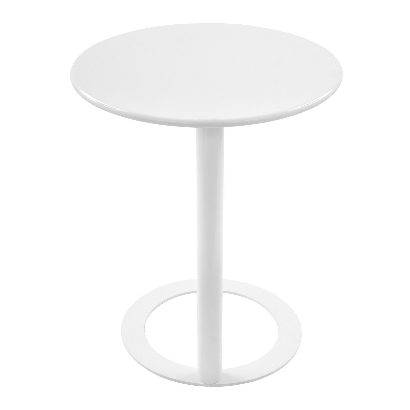 Round Side Table with O-Shaped Base - Stylish, Space-Saving Design
