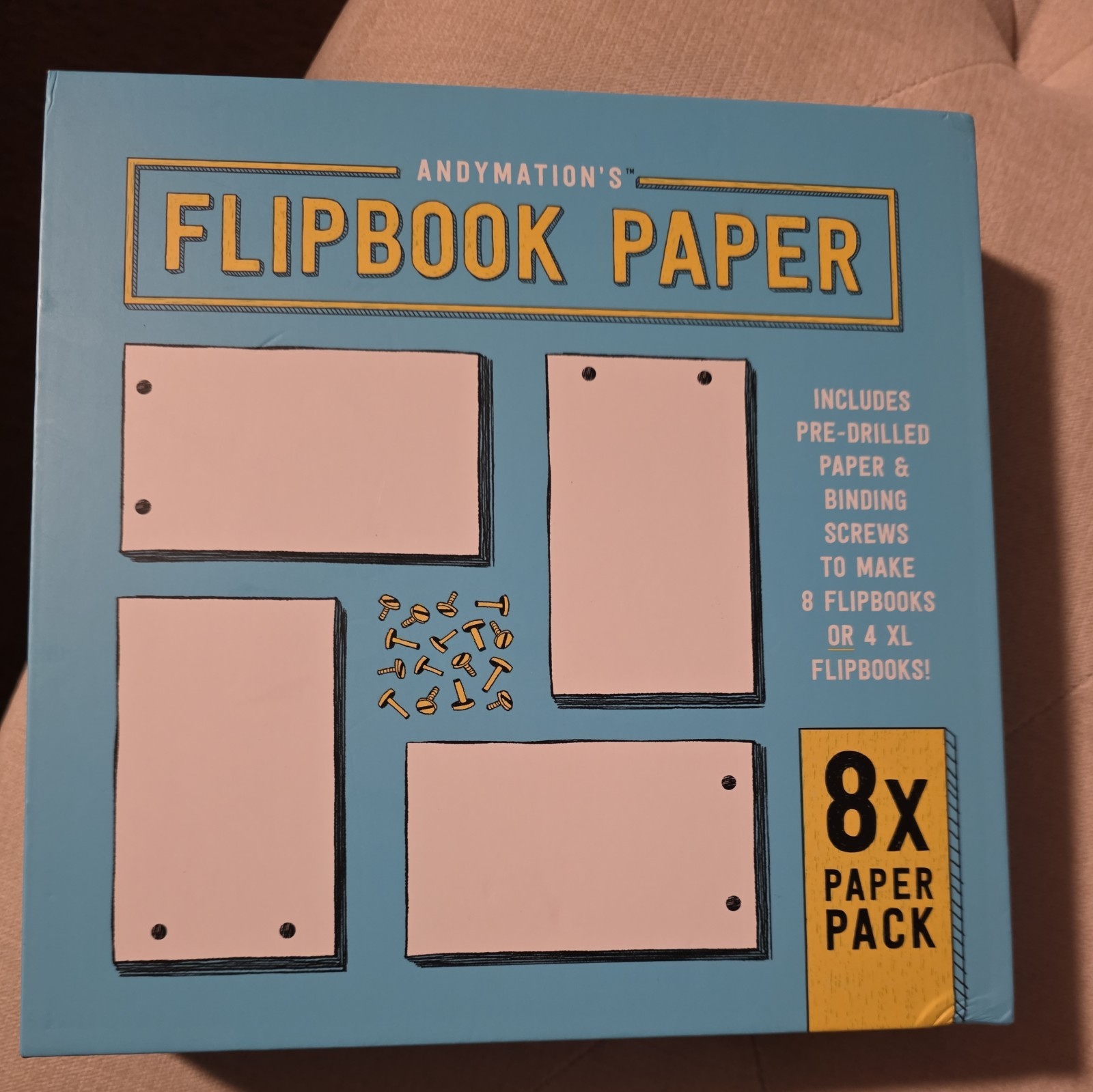 Andymation Pre-drilled Flipbook Paper 8x Paper Pack. Includes 480 sheets of...