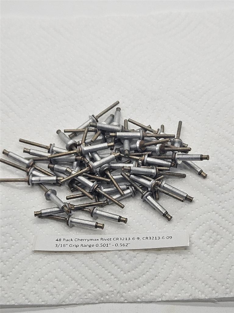 50 Pack Cherrymax Rivet CR3213-6-9, CR3213-6-09 3/16" Grip Range 0.501" - 0.562"