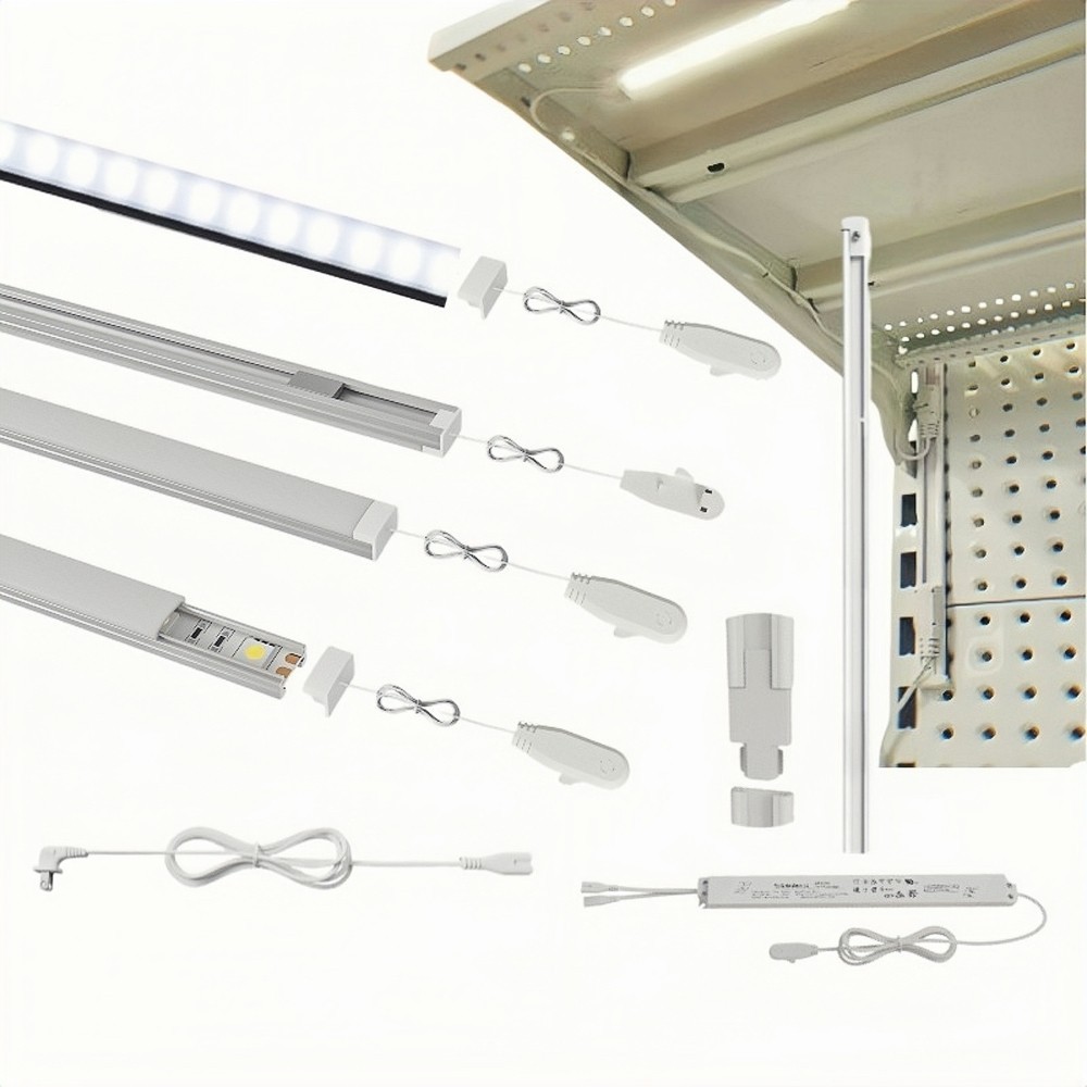 TITATEC 4-Pack 36" LED Under Shelf Gondola Lights Retail Store Kit 6000K White