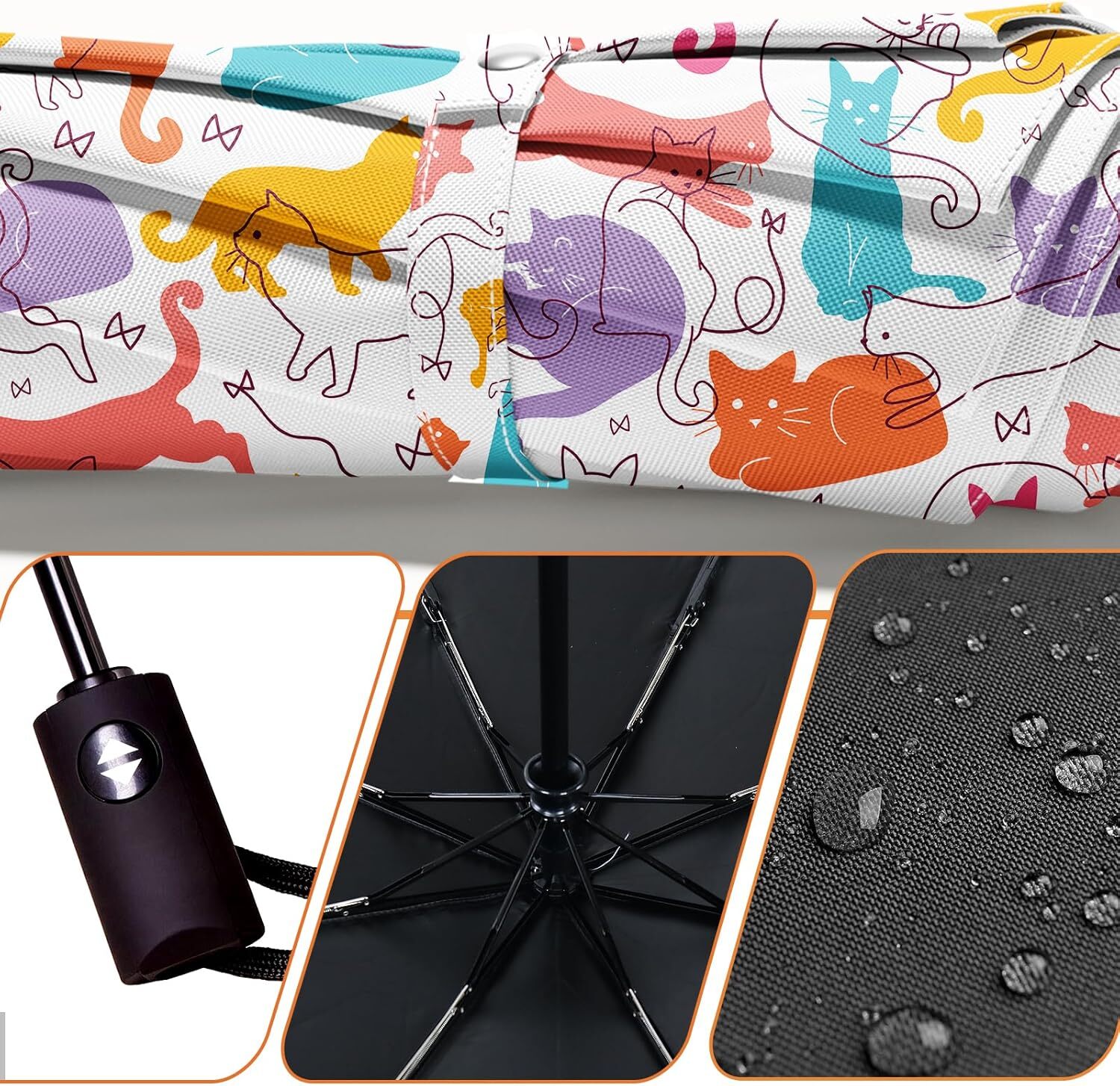 Travel Compact Windproof Umbrella, Small Automatic Folding Umbrella for SZ02