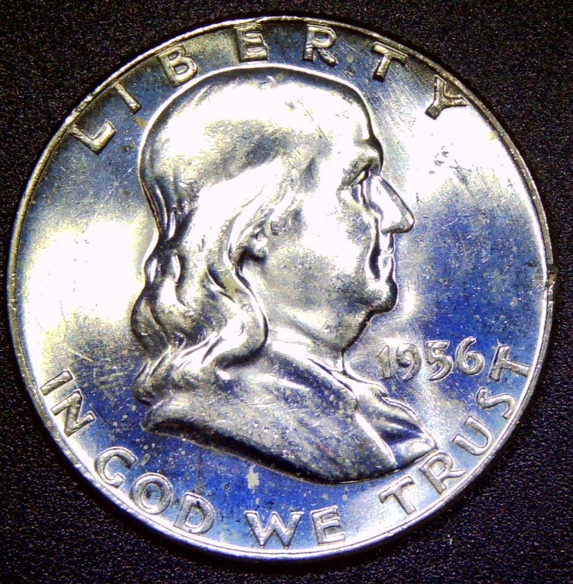 1956 BU Uncirculated Franklin Silver Half Dollar HD15
